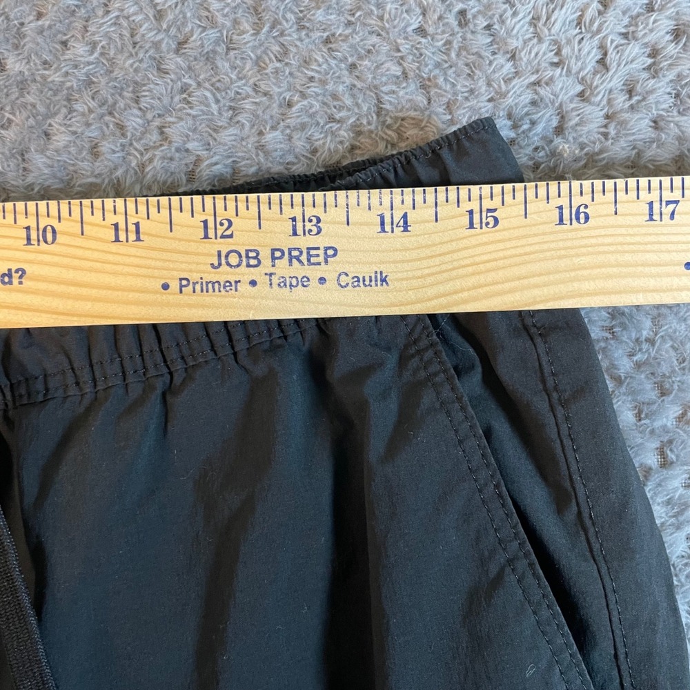 H&M Slim Fit Cargo Jogger Pants Black Womens Size L Drawstring Waist Flaw - Picture 8 of 9